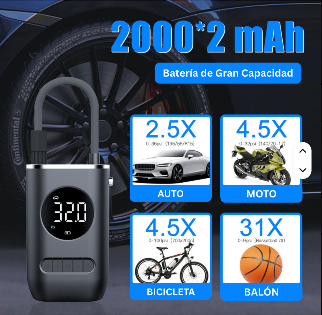 Inflador Eléctrico Portátil